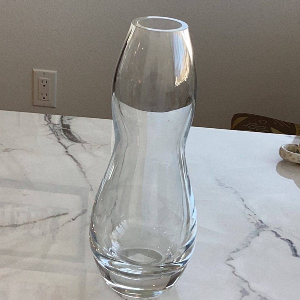 Clear glass “ bubble” vase